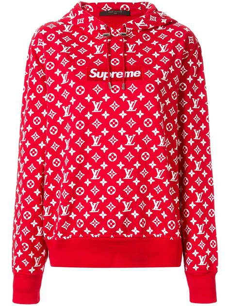 red louis vuitton supreme sweater